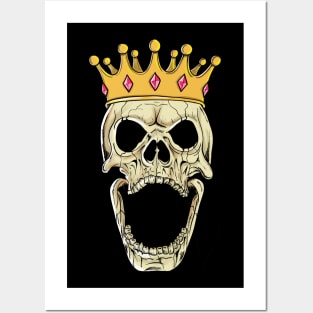 King Skull Laugh Posters and Art